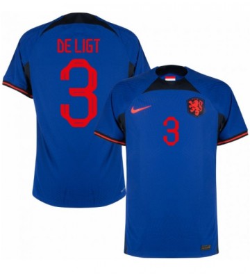Netherlands Matthijs de Ligt #3 Replica Away Stadium Shirt World Cup 2022 Short Sleeve